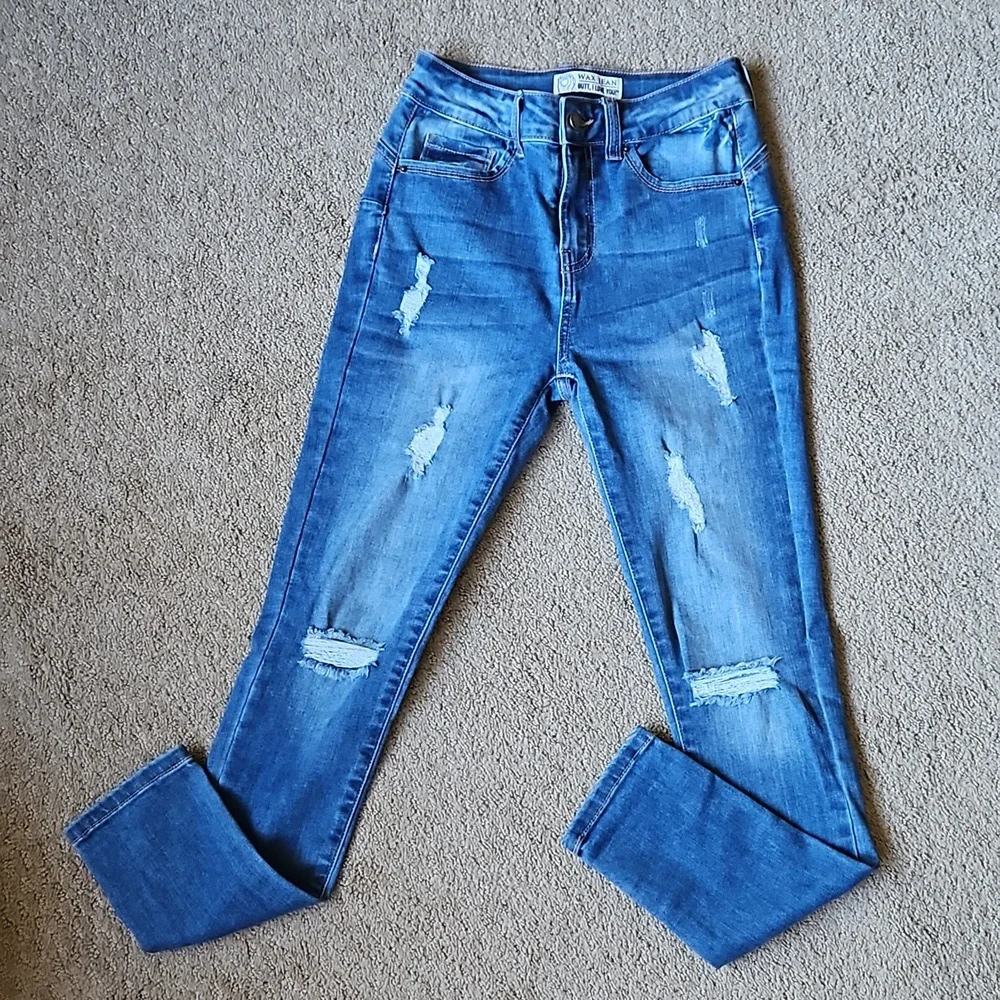 Wax Jean Distressed Skinny 1 (25) - Picture 1 of 5